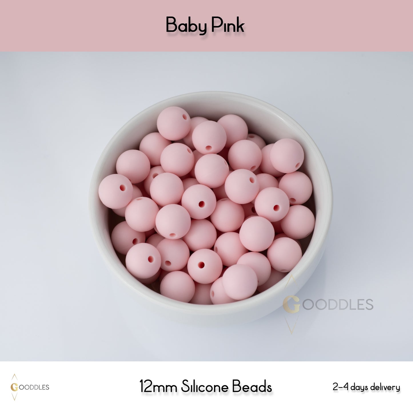 Baby Pink Silicone Beads Round Silicone Beads