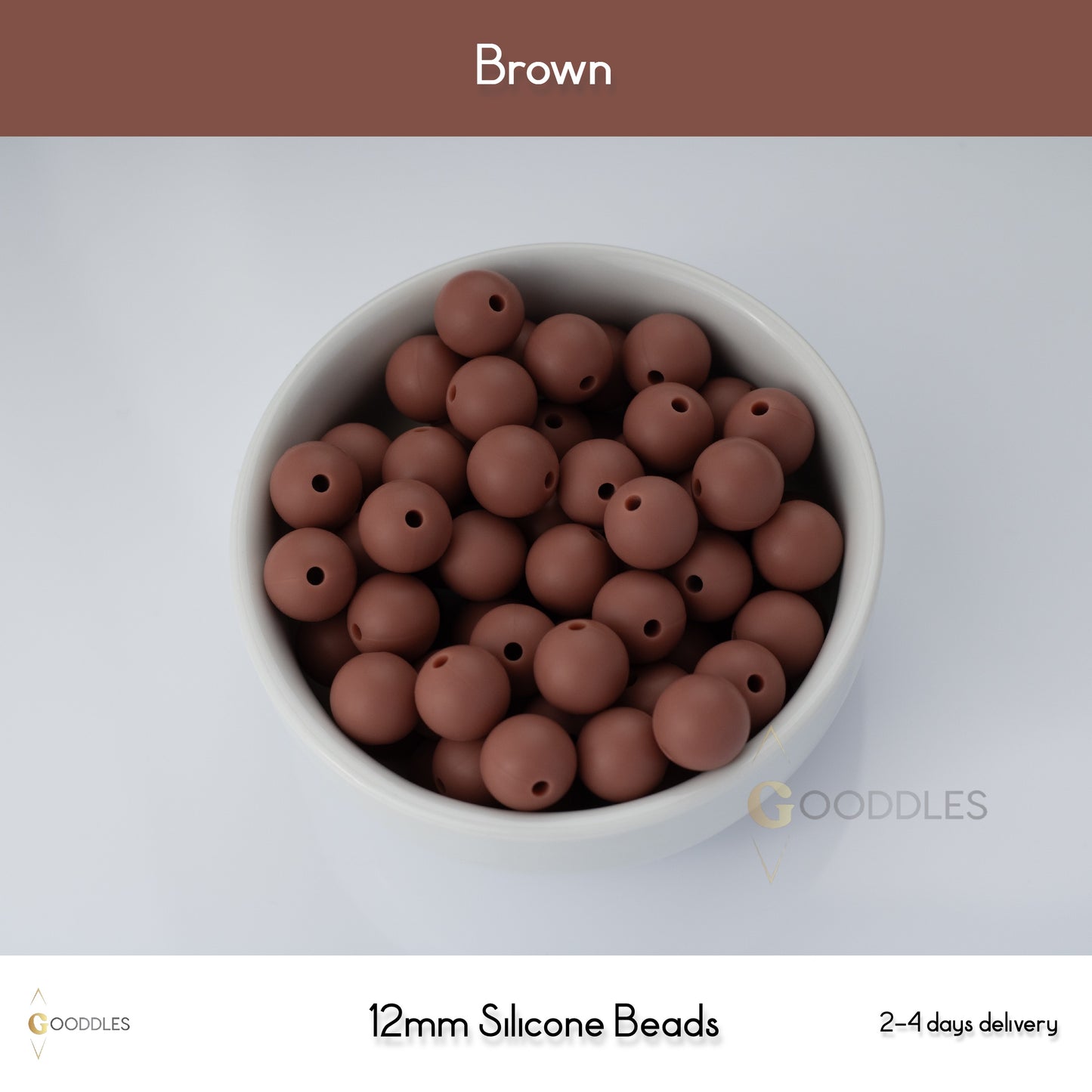 Brown Silicone Beads Round Silicone Beads