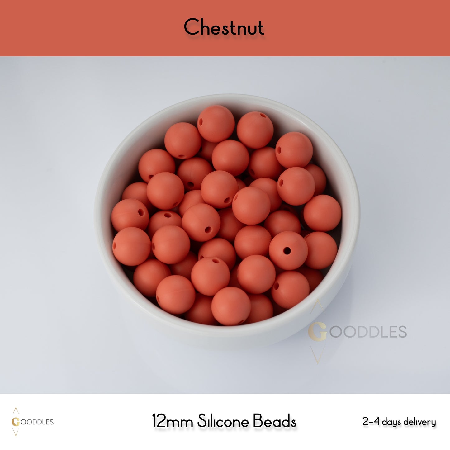 Chestnut Silicone Beads Round Silicone Beads