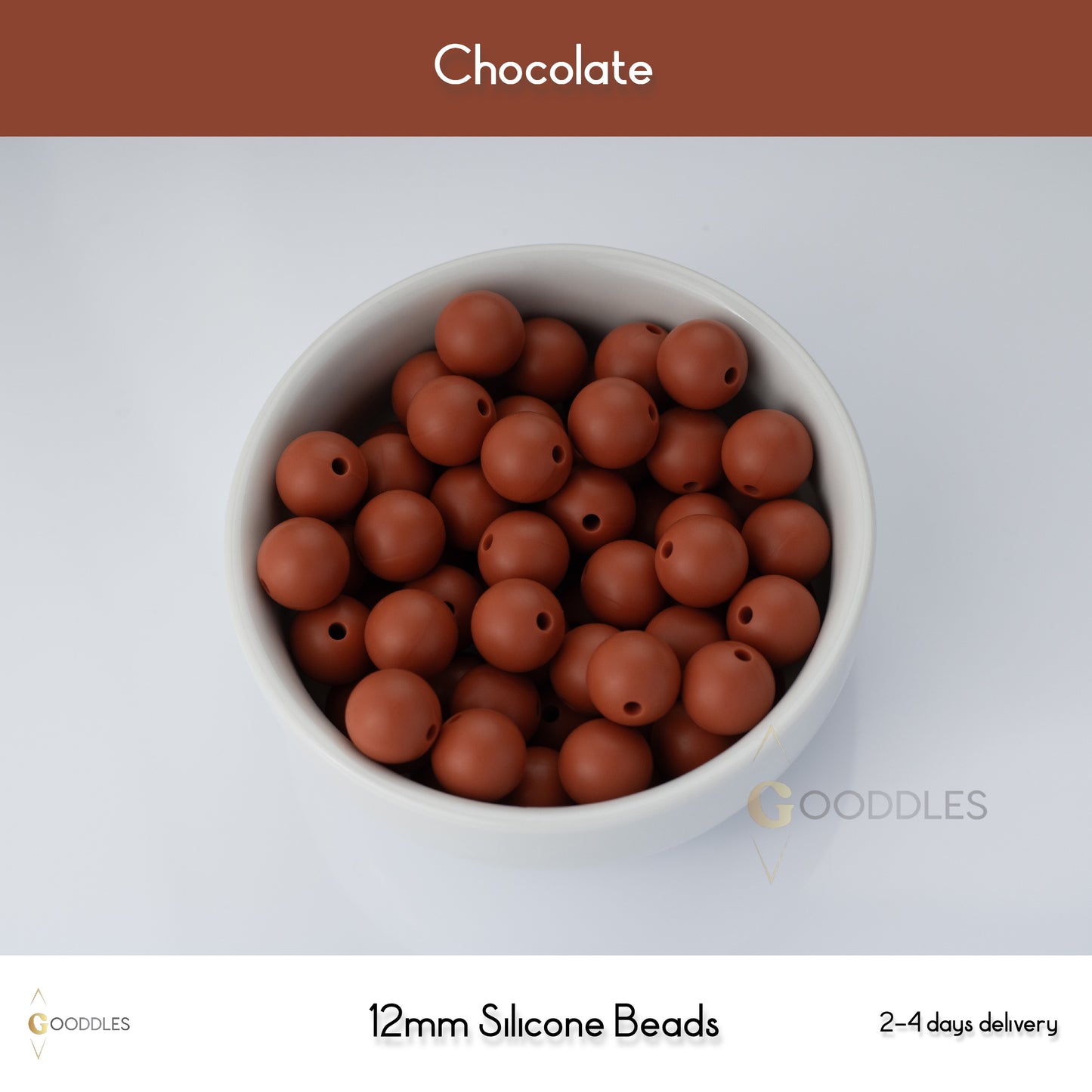 Chocolate Silicone Beads Round Silicone Beads