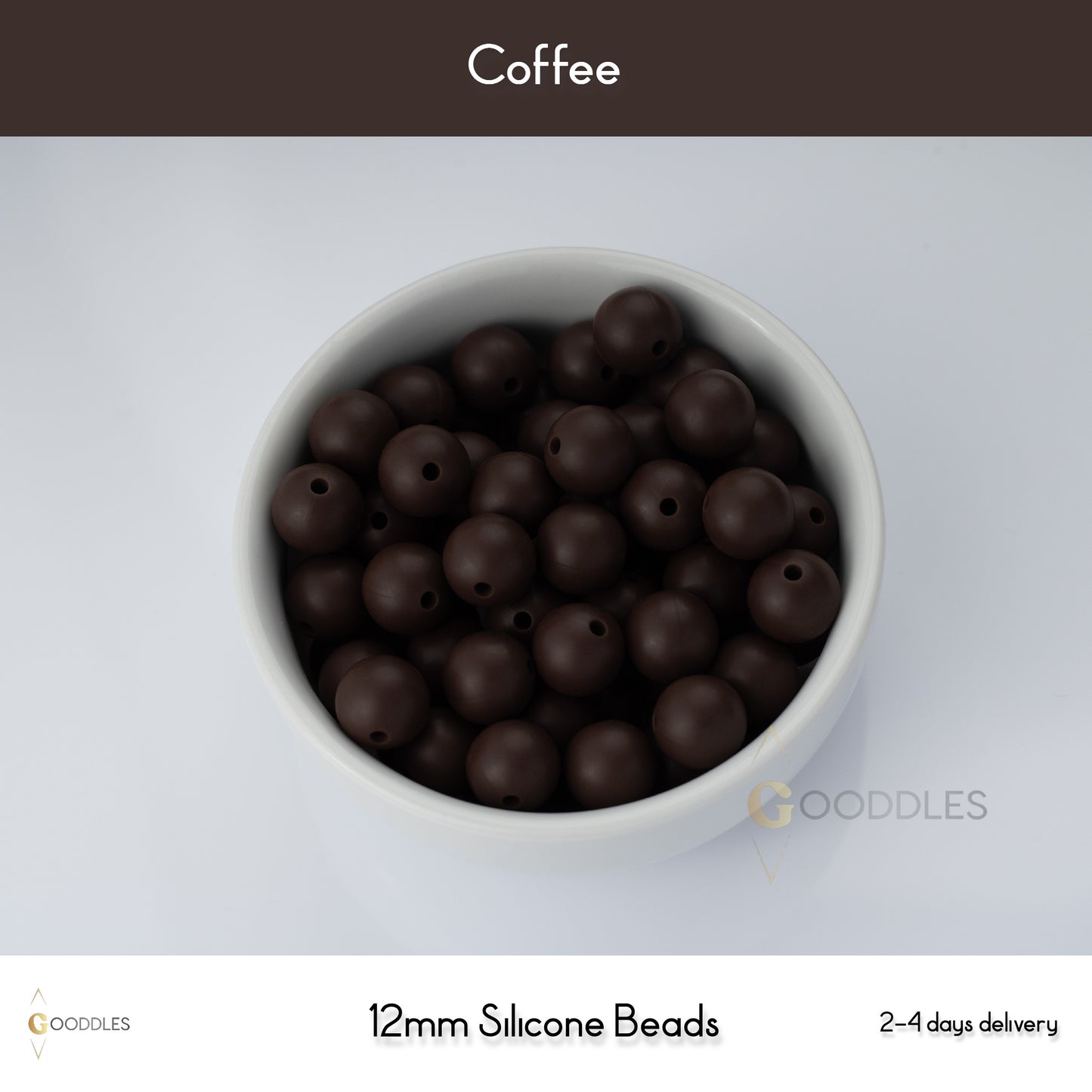 Coffee Silicone Beads Round Silicone Beads