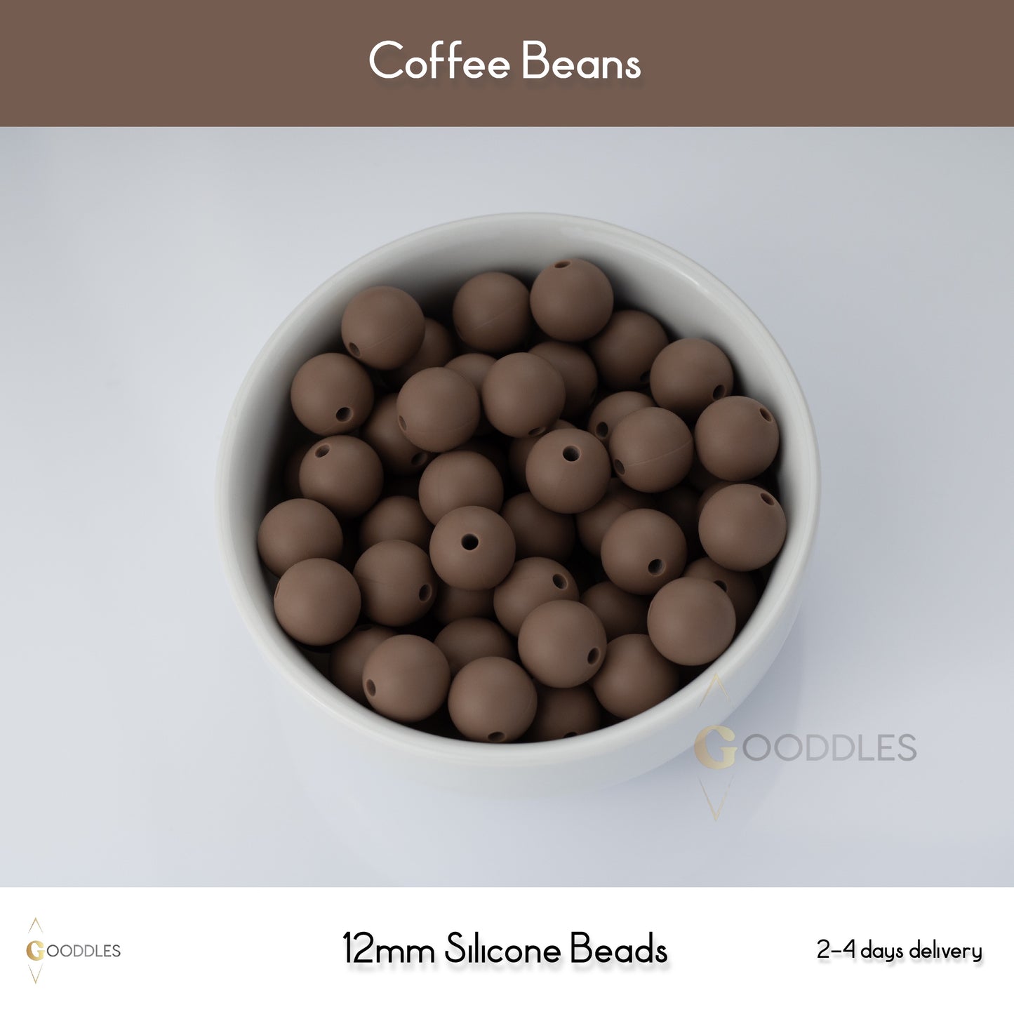 Coffee Beans Silicone Beads Round Silicone Beads