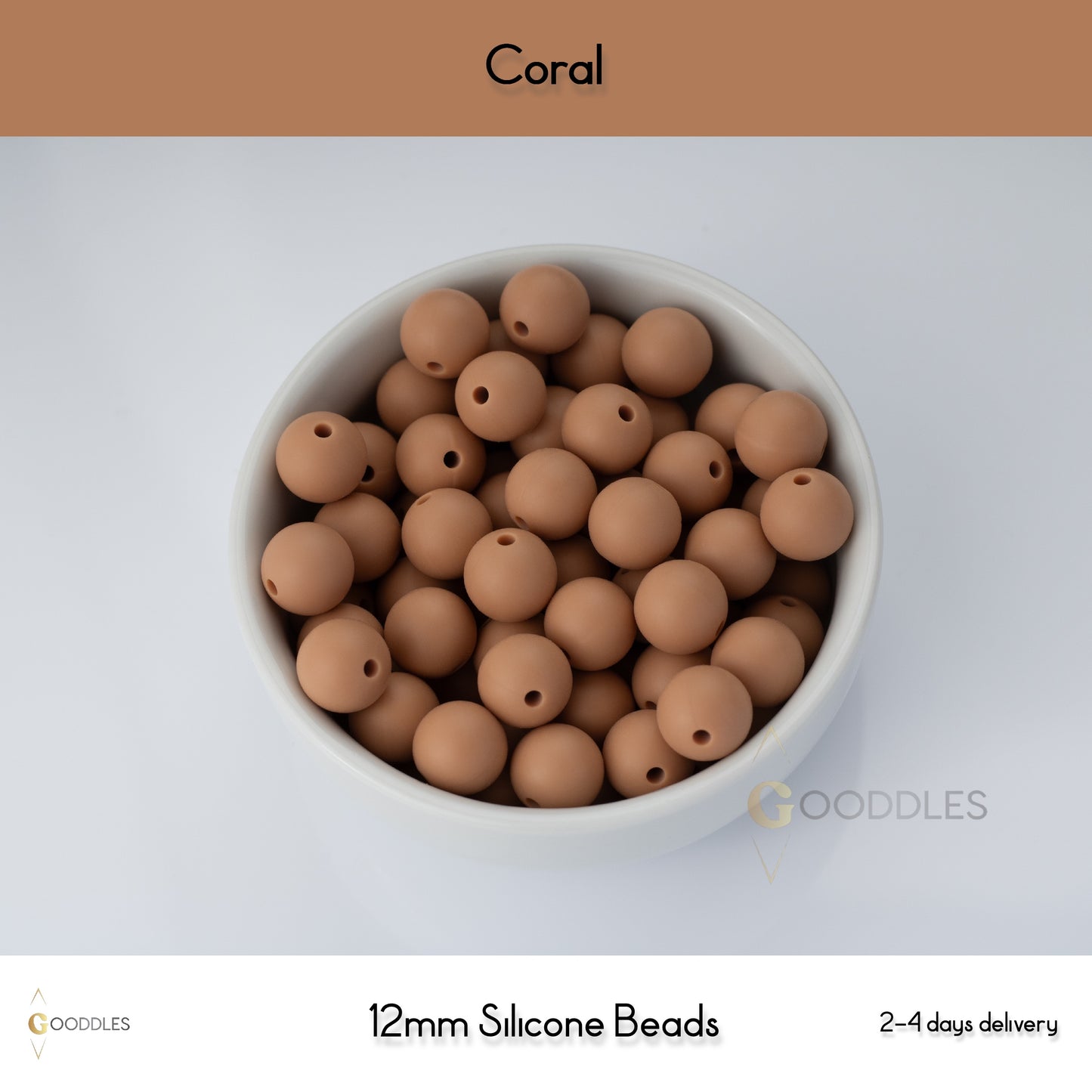 Coral Silicone Beads Round Silicone Beads