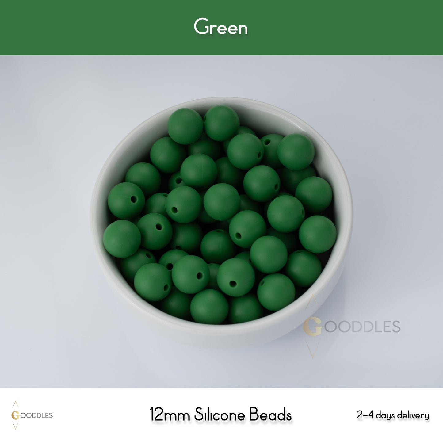 Green Silicone Beads Round Silicone Beads