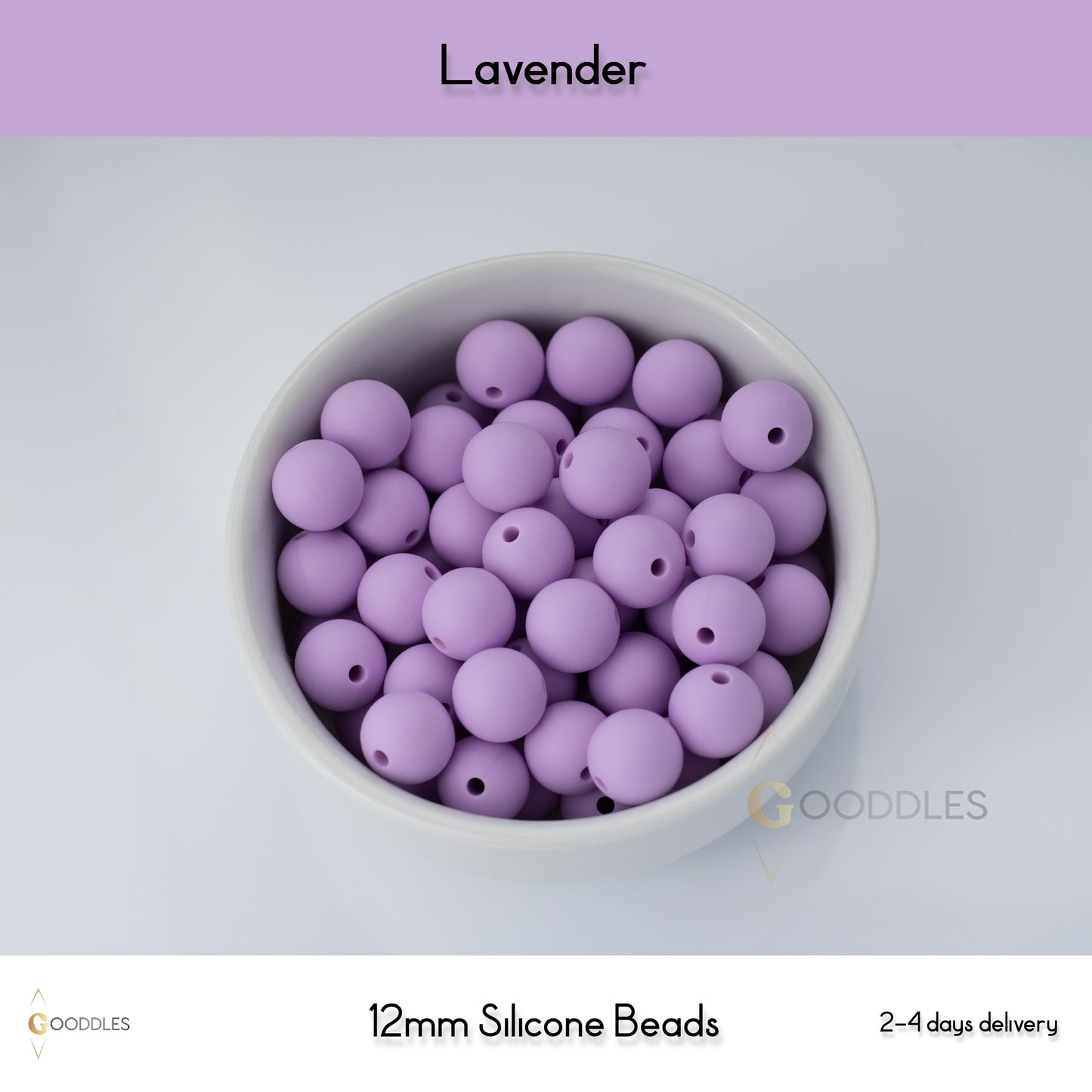 Lavender Silicone Beads Round Silicone Beads