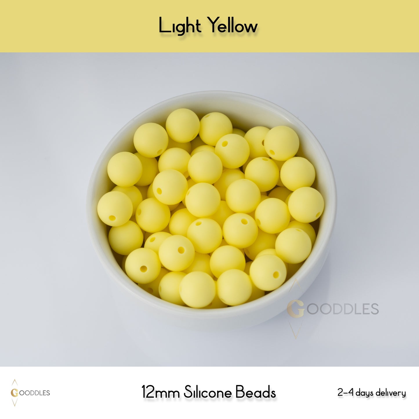 Light Yellow Silicone Beads Round Silicone Beads