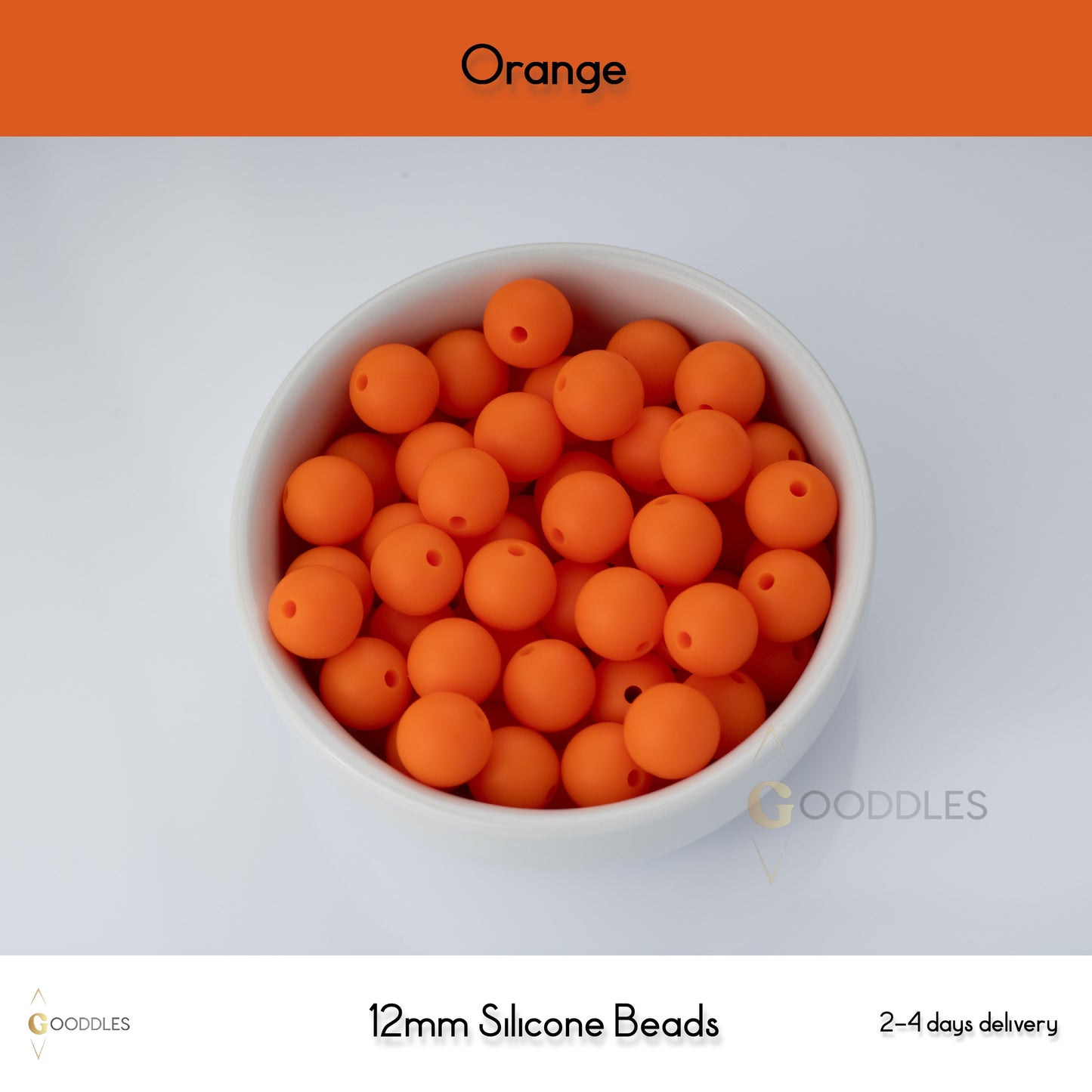 Orange Silicone Beads Round Silicone Beads