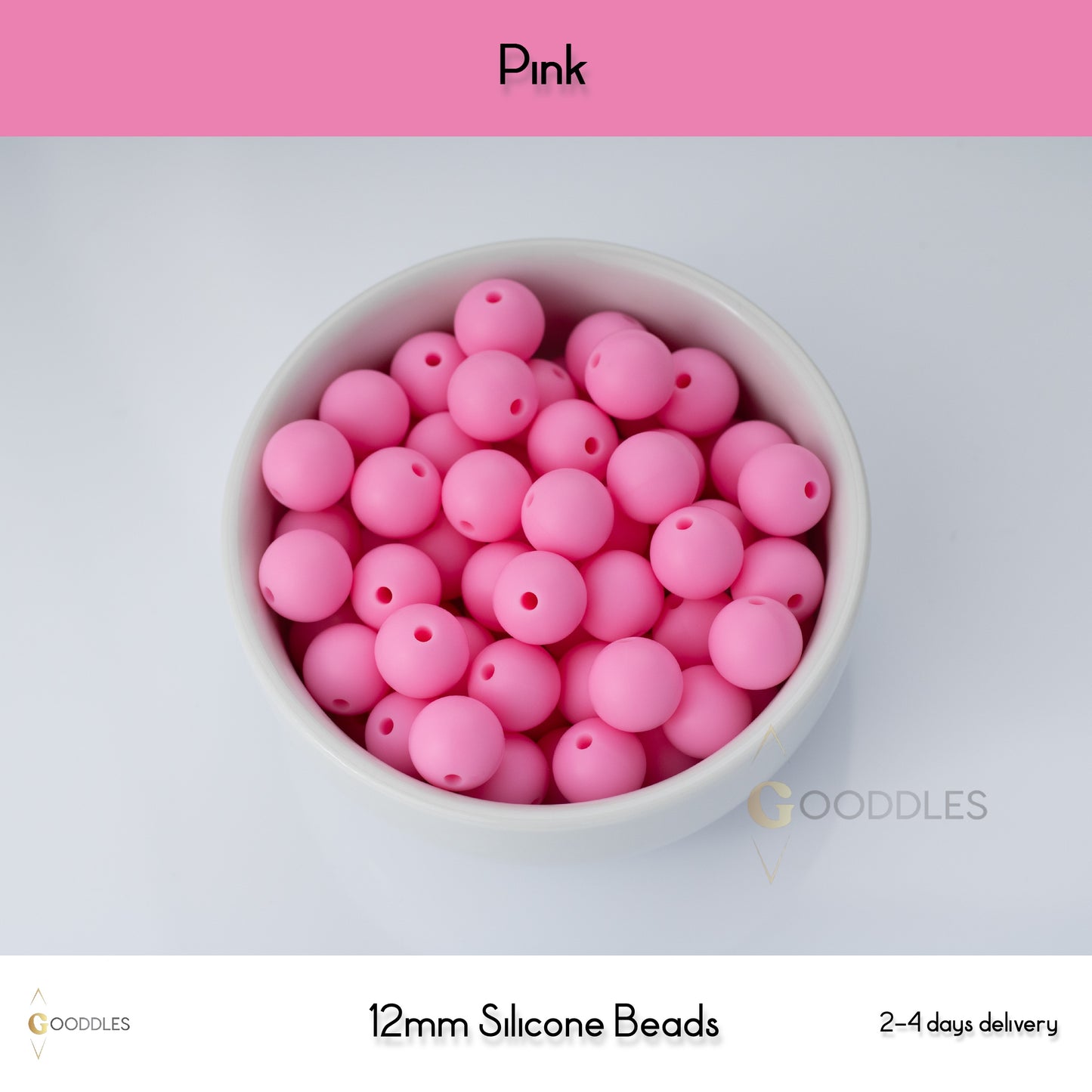 Pink Silicone Beads Round Silicone Beads