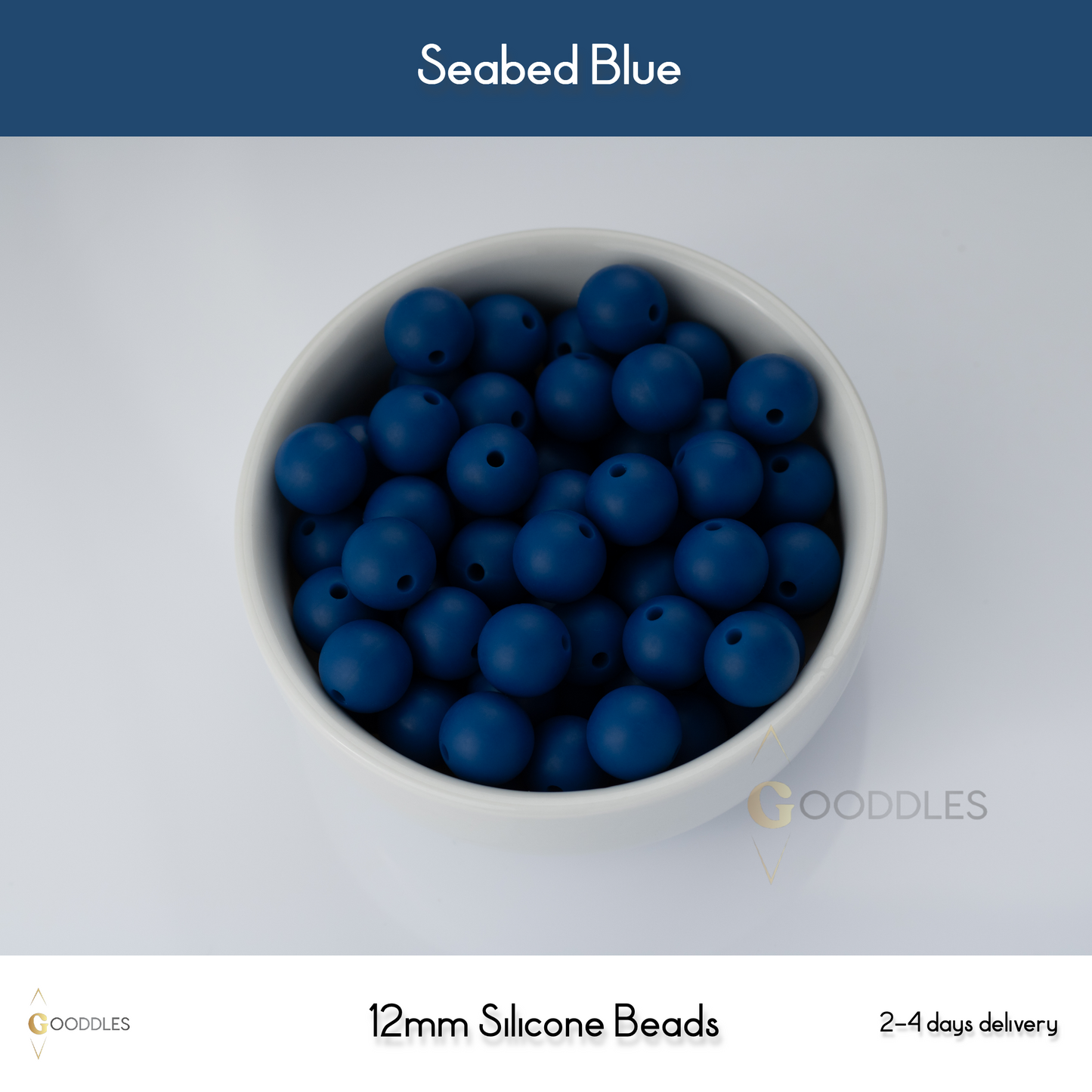 Seabed Blue Silicone Beads Round Silicone Beads