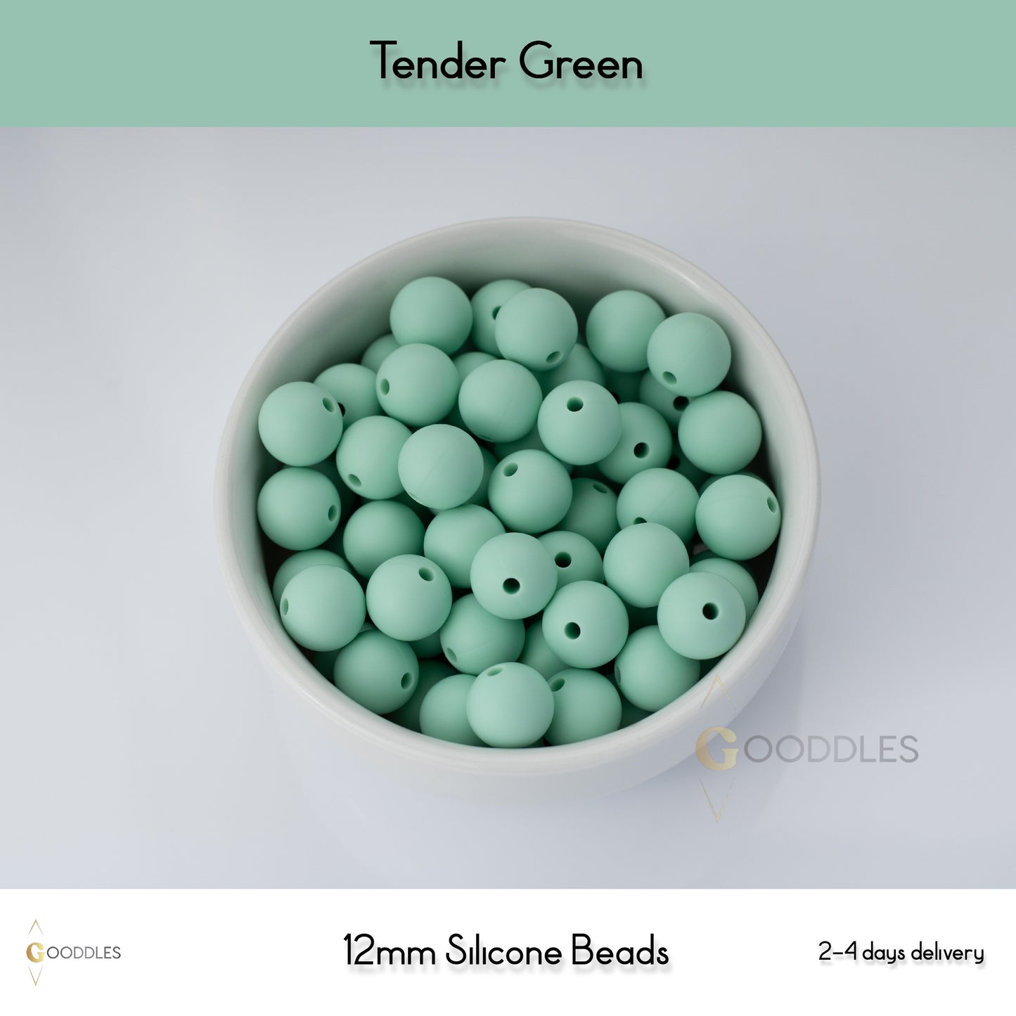 Tender Green Silicone Beads Round Silicone Beads