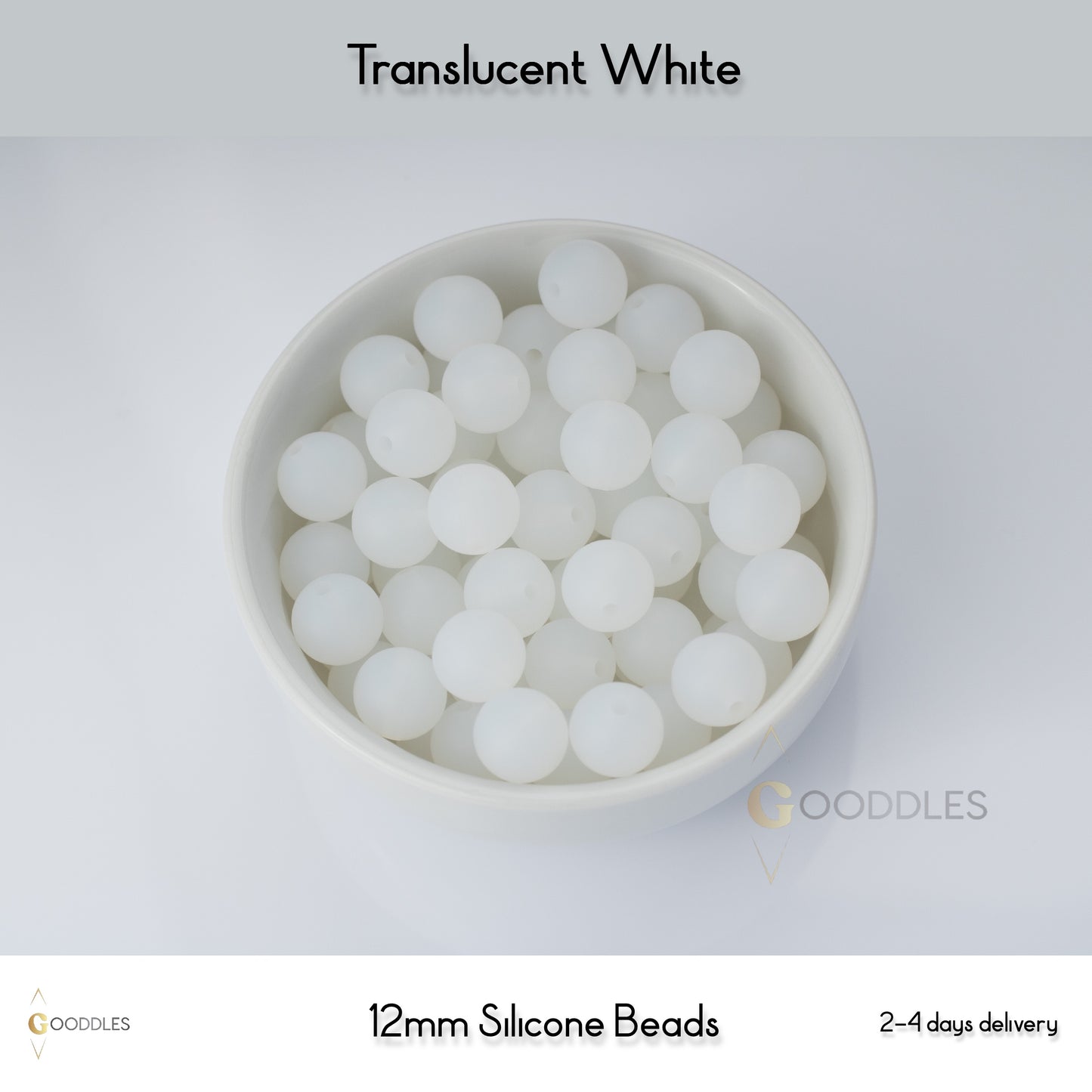 Translucent White Silicone Beads Round Silicone Beads