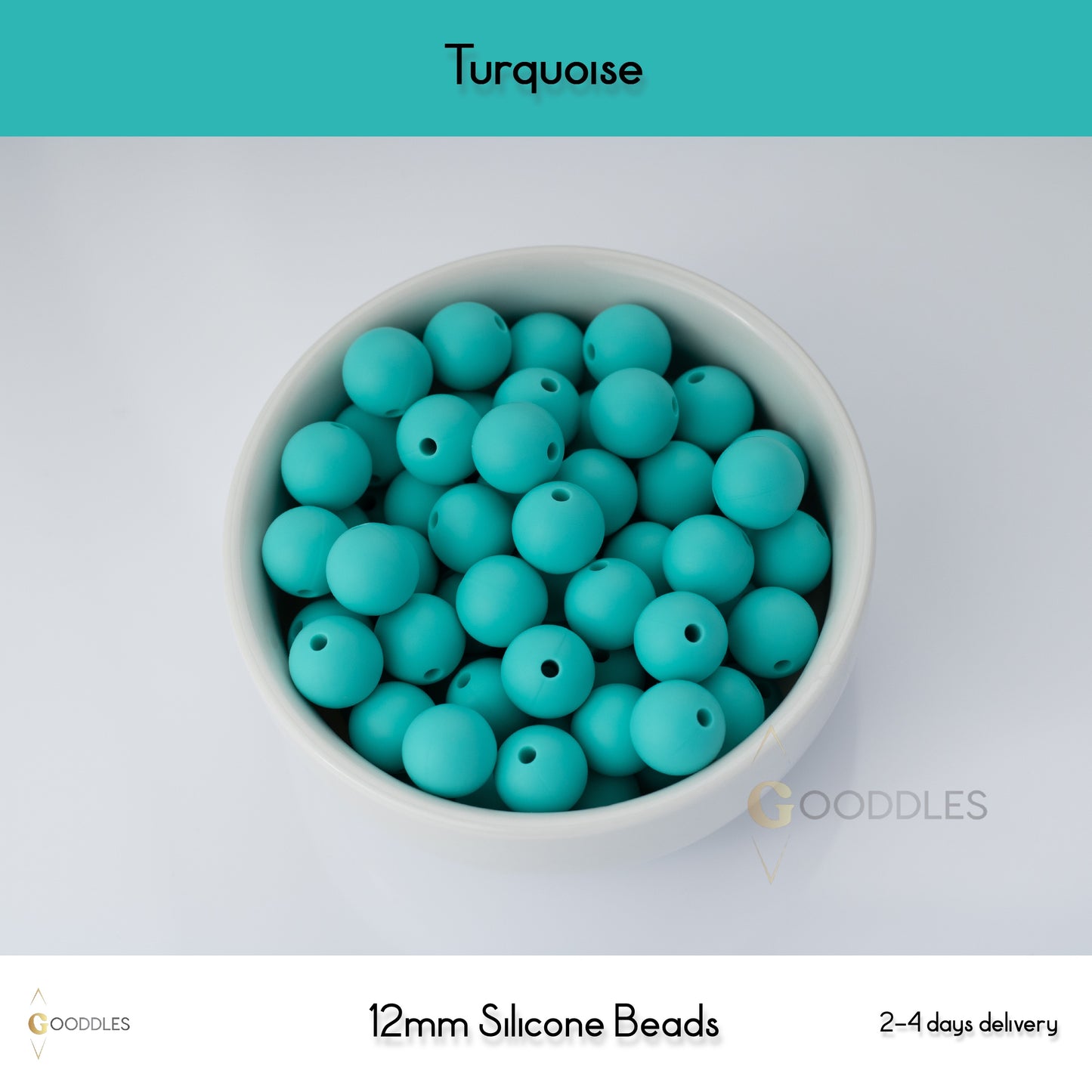 Turquoise Silicone Beads Round Silicone Beads