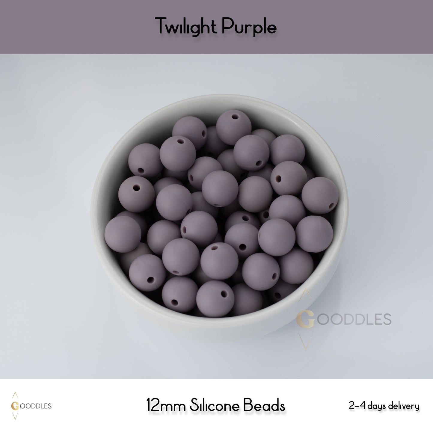 Twilight Purple Silicone Beads Round Silicone Beads