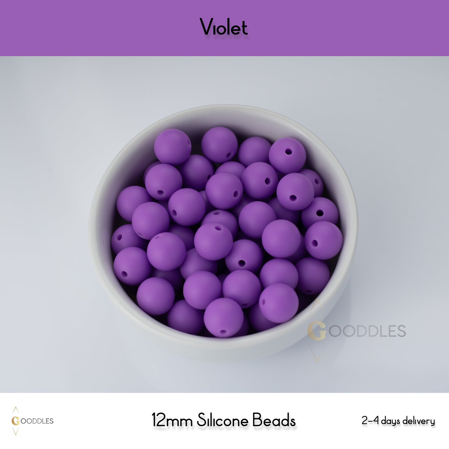 Violet Silicone Beads Round Silicone Beads