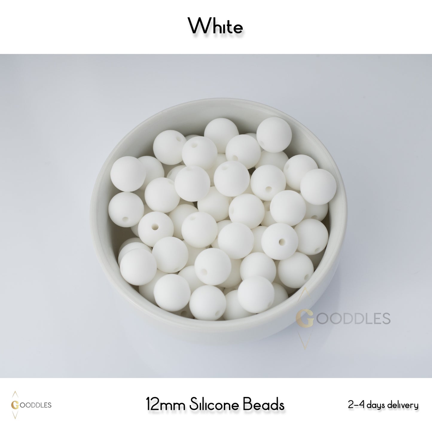 White Silicone Beads Round Silicone Beads