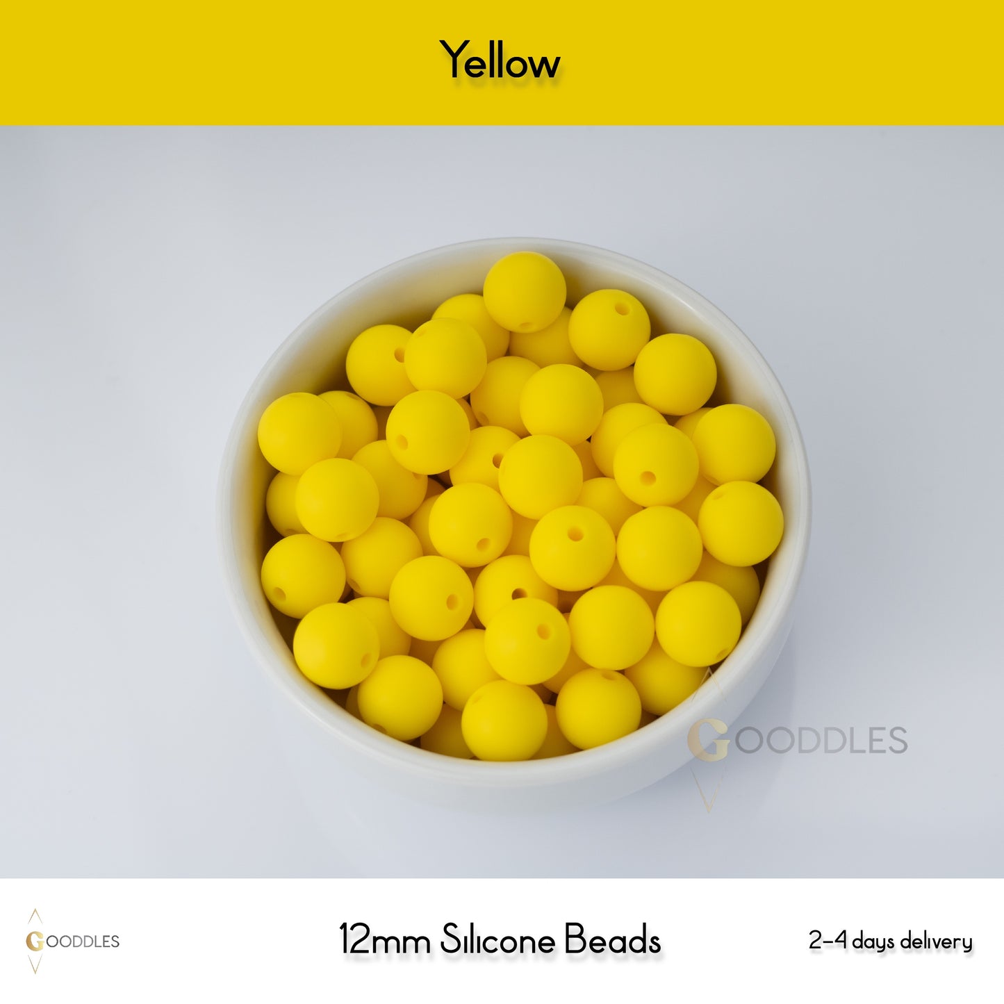 Yellow Silicone Beads Round Silicone Beads