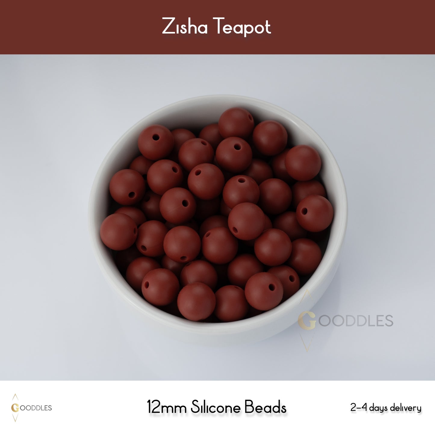 Zisha Teapot Silicone Beads Round Silicone Beads