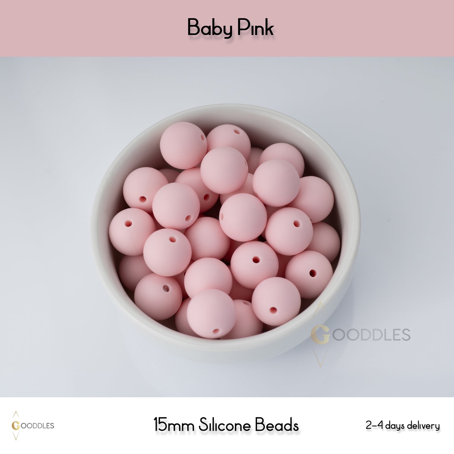 Baby Pink Silicone Beads Round Silicone Beads