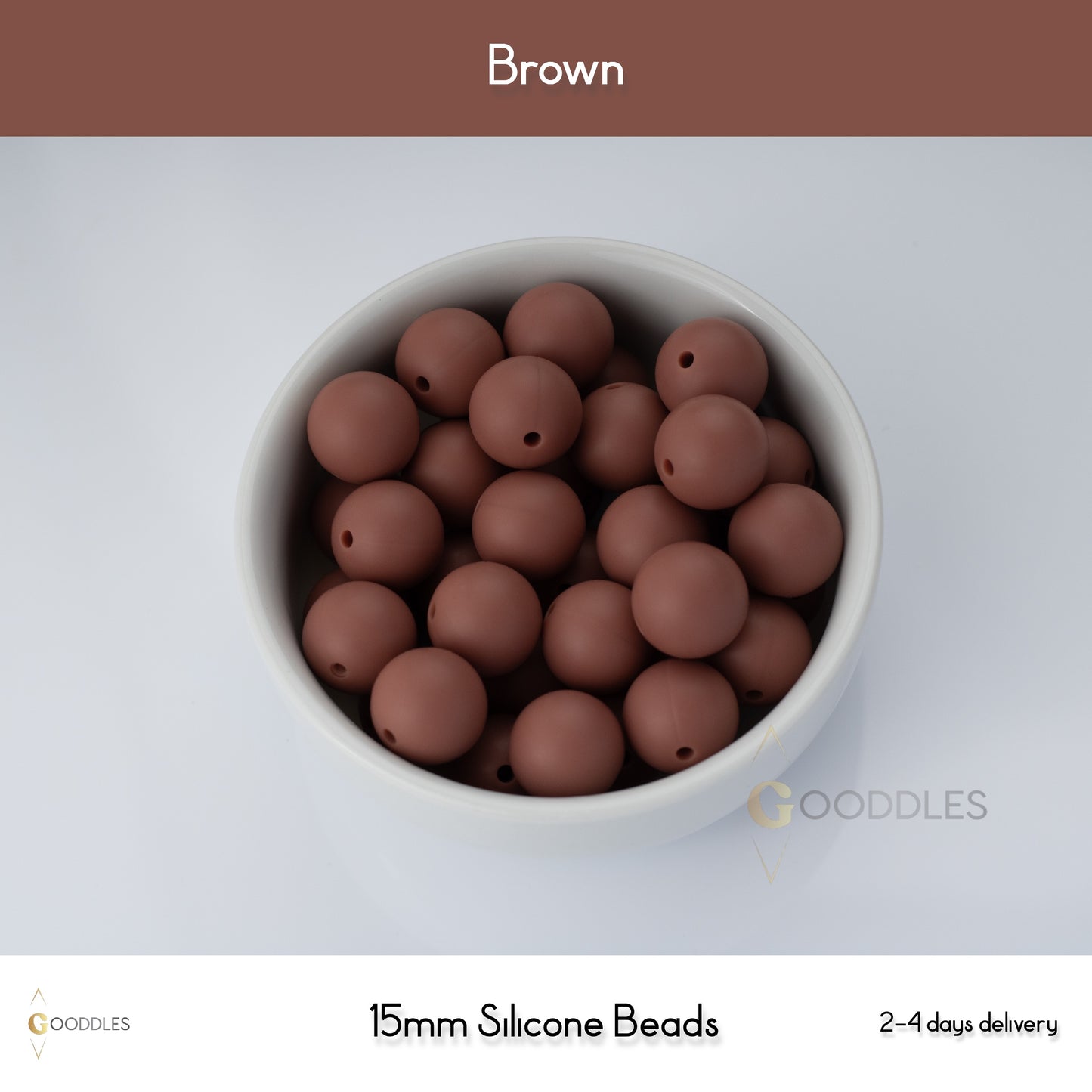 Brown Silicone Beads Round Silicone Beads