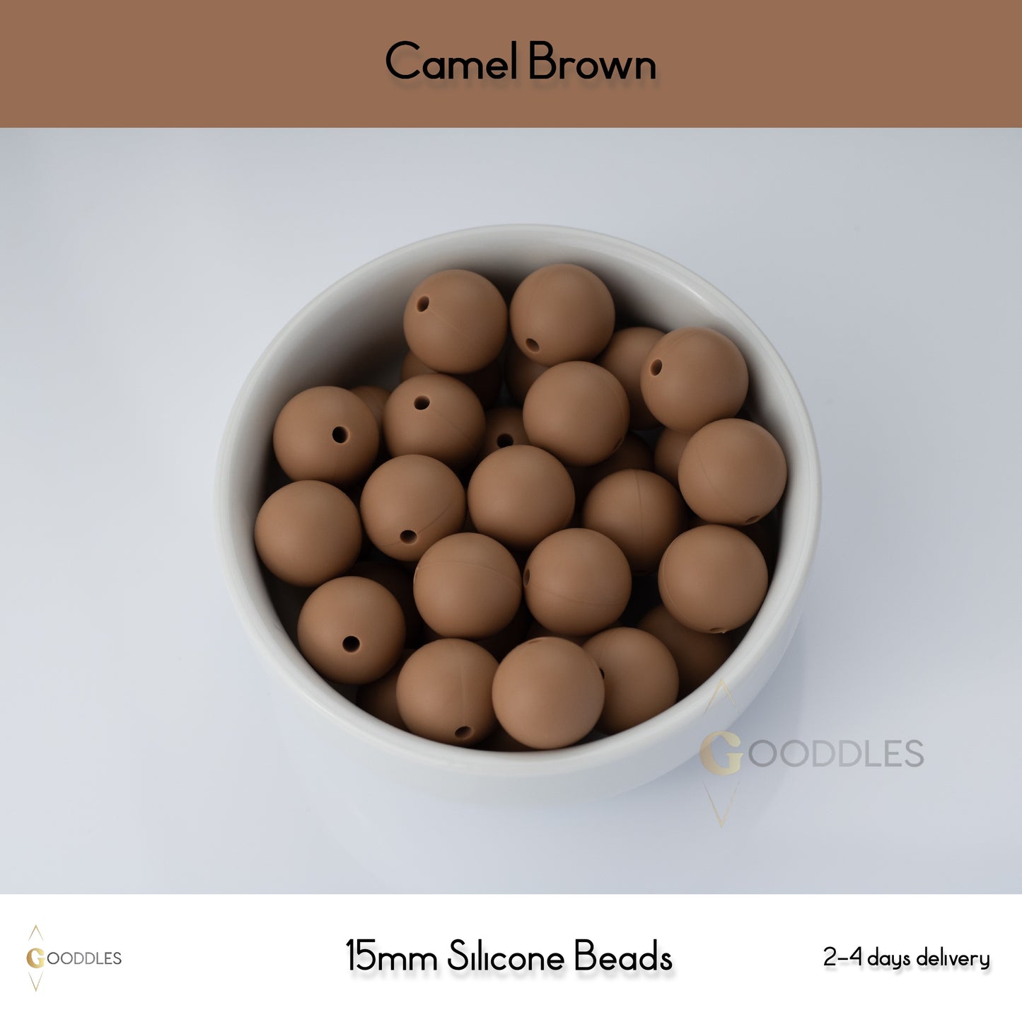 Camel Brown Silicone Beads Round Silicone Beads