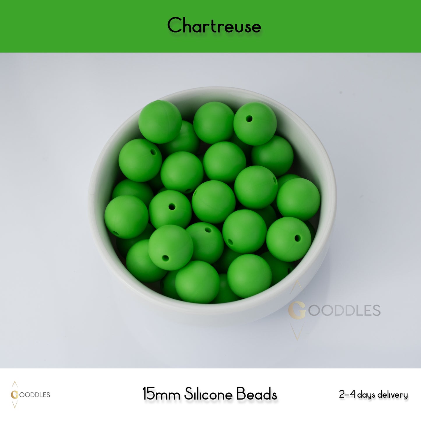 Chartreuse Silicone Beads Round Silicone Beads