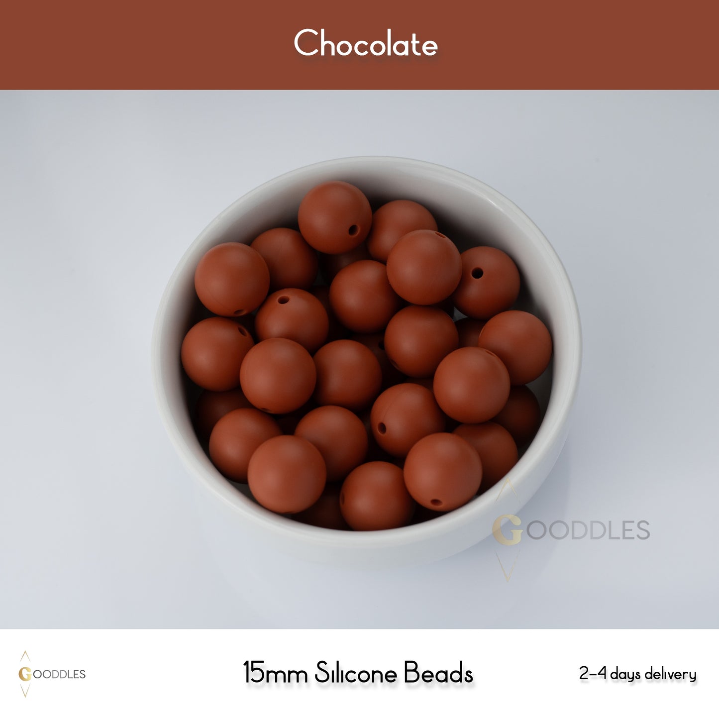 Chocolate Silicone Beads Round Silicone Beads