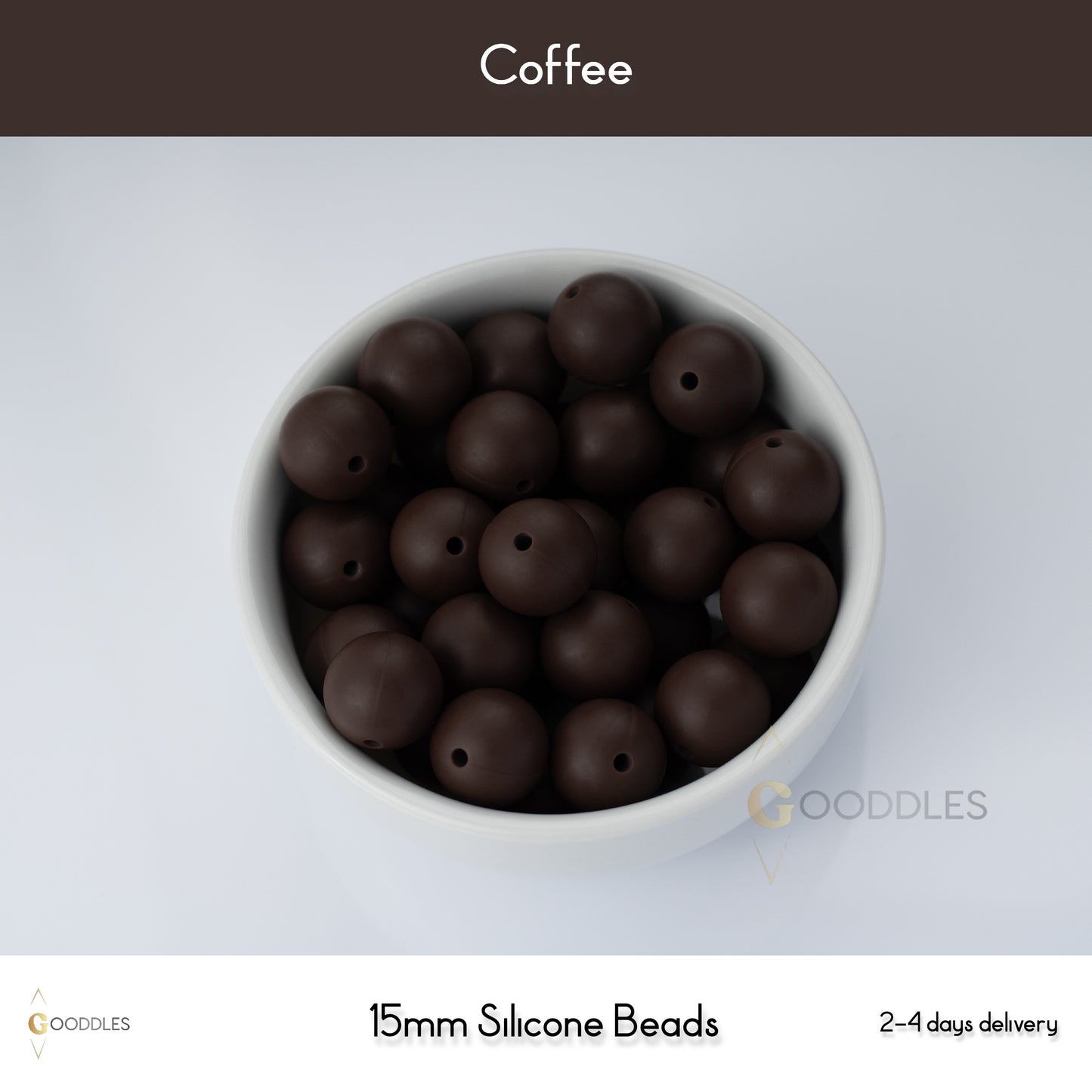 Coffee Silicone Beads Round Silicone Beads