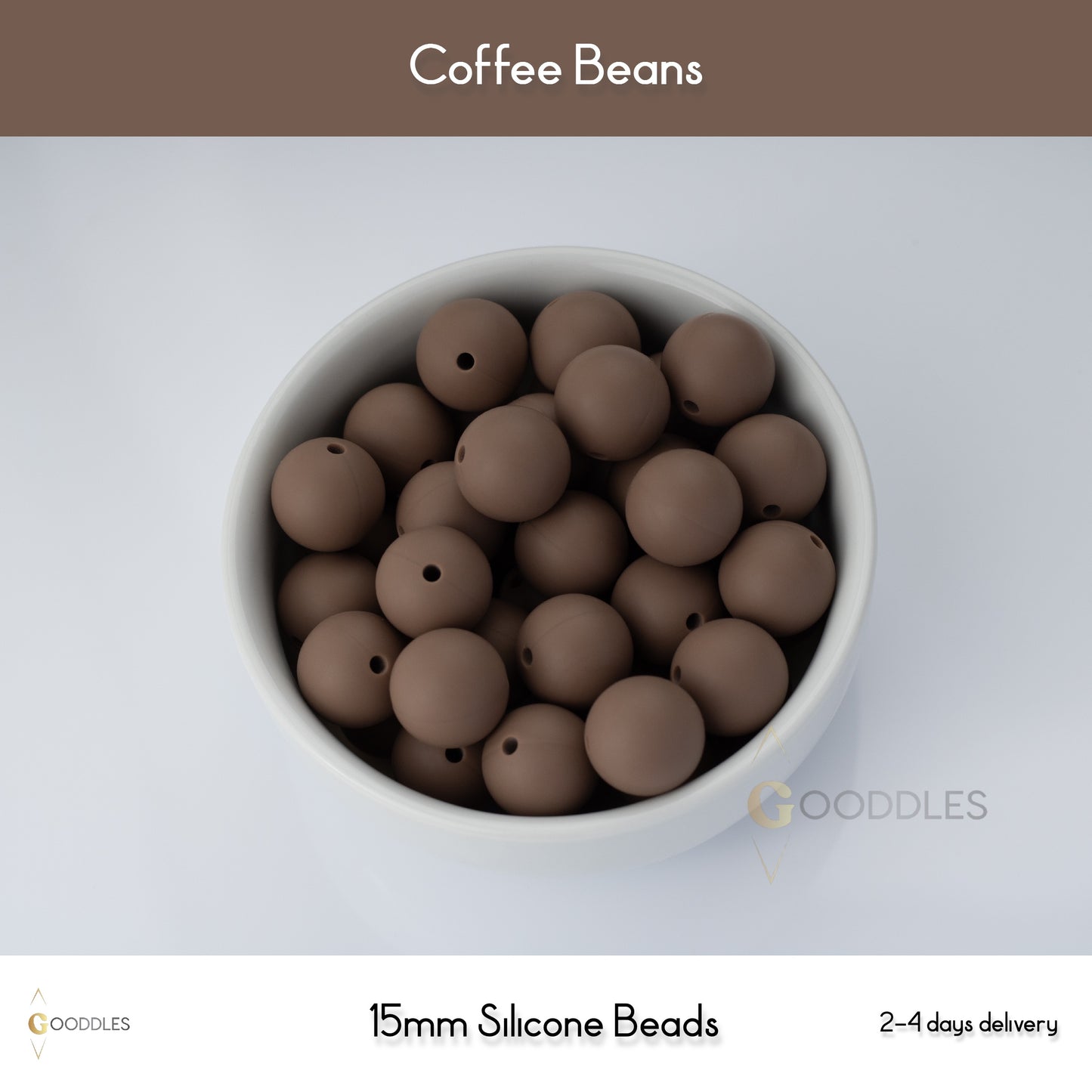 Coffee Beans Silicone Beads Round Silicone Beads