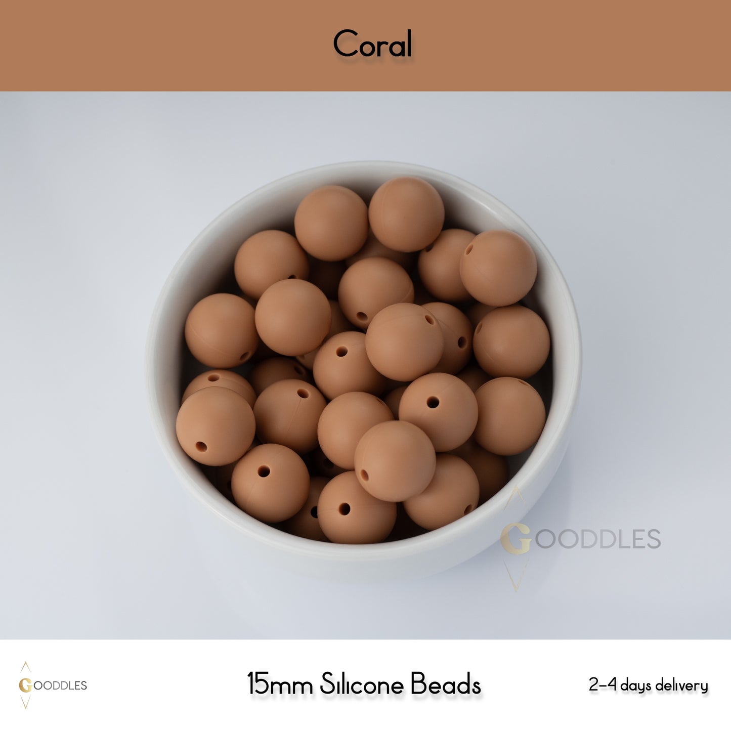 Coral Silicone Beads Round Silicone Beads