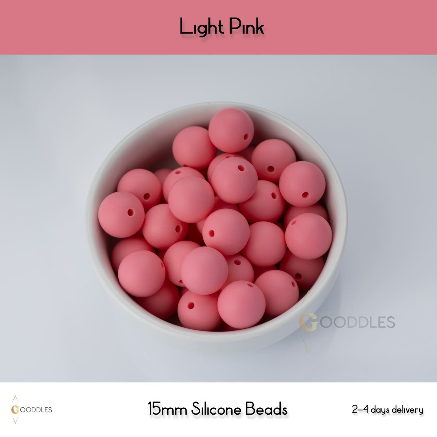 Light Pink Silicone Beads Round Silicone Beads