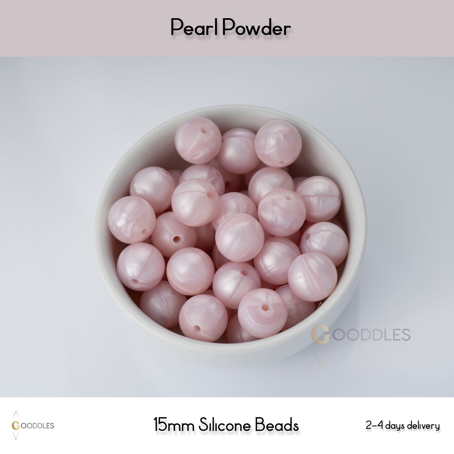Pearl Powder Silicone Beads Round Silicone Beads