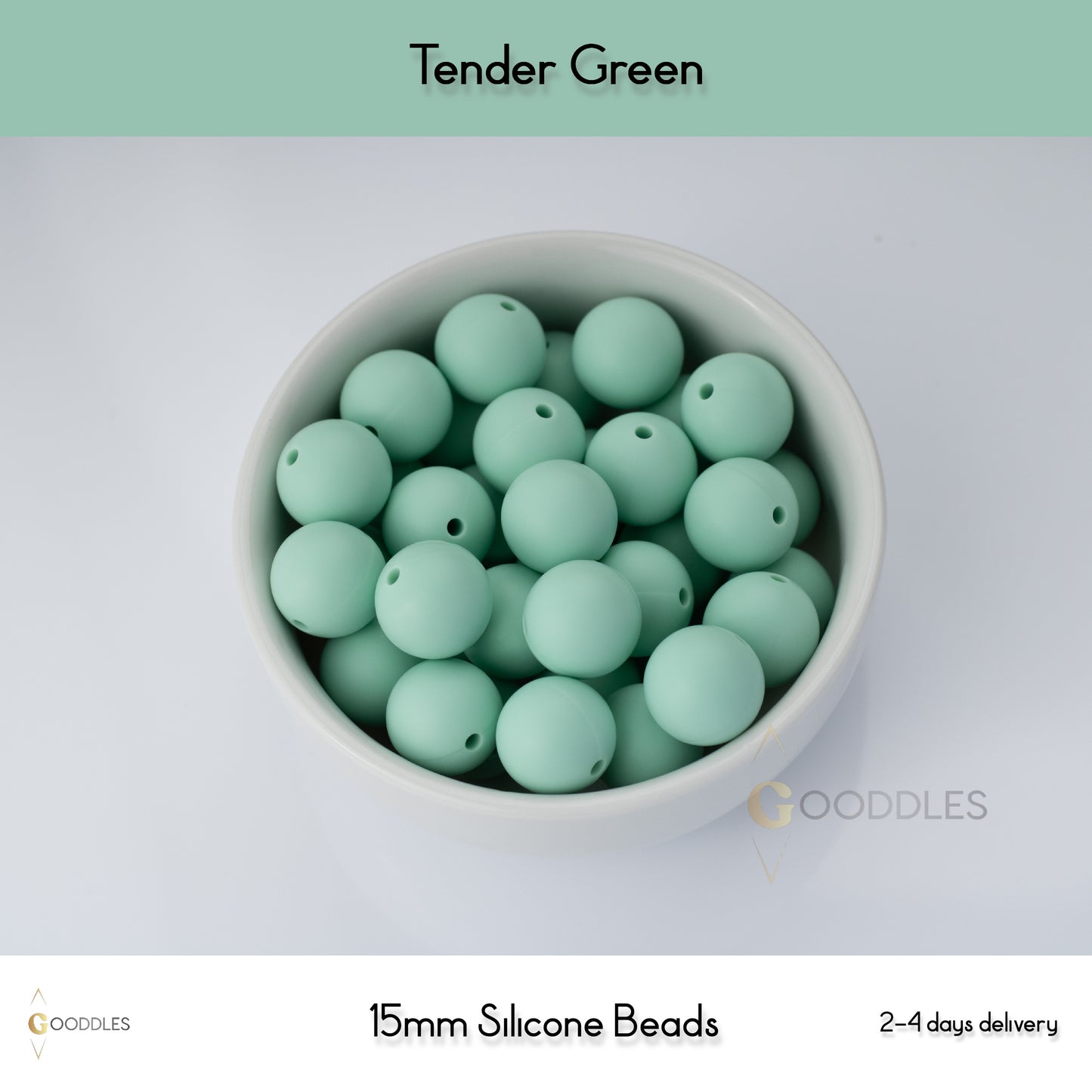 Tender Green Silicone Beads Round Silicone Beads