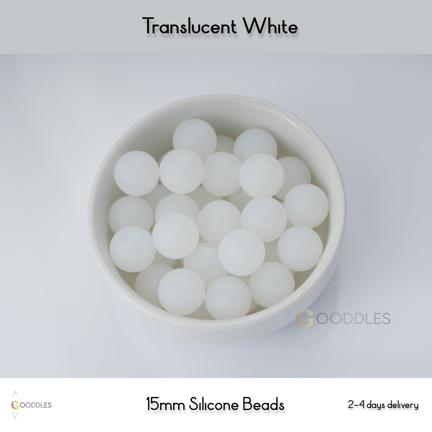 Translucent White Silicone Beads Round Silicone Beads