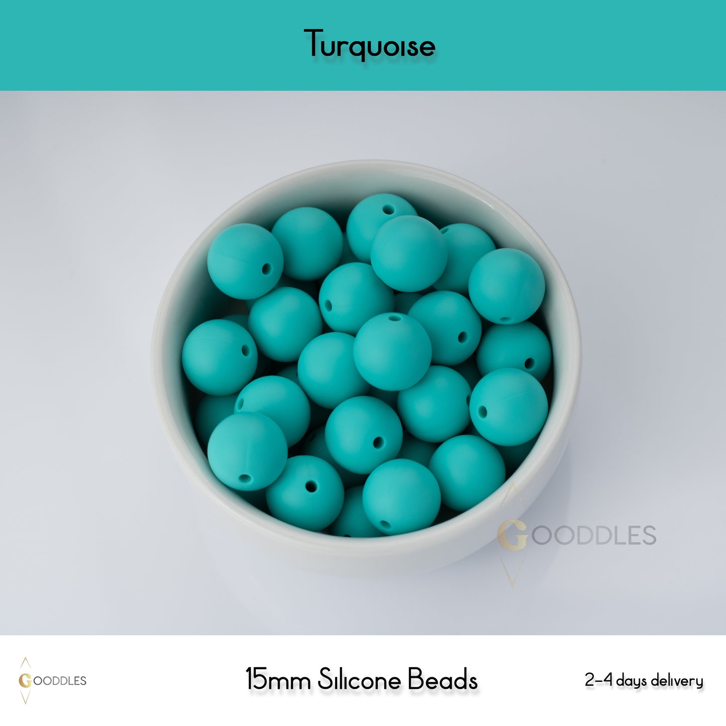 Turquoise Silicone Beads Round Silicone Beads