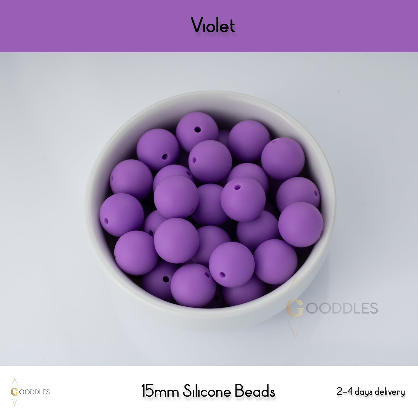 Violet Silicone Beads Round Silicone Beads