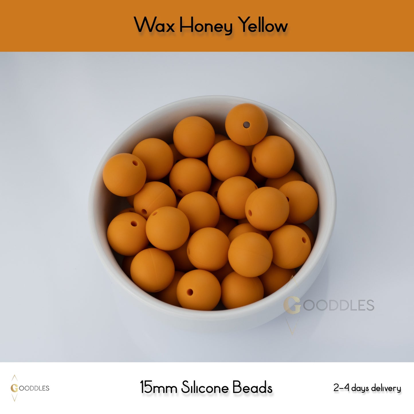 Wax Honey Yellow Silicone Beads Round Silicone Beads