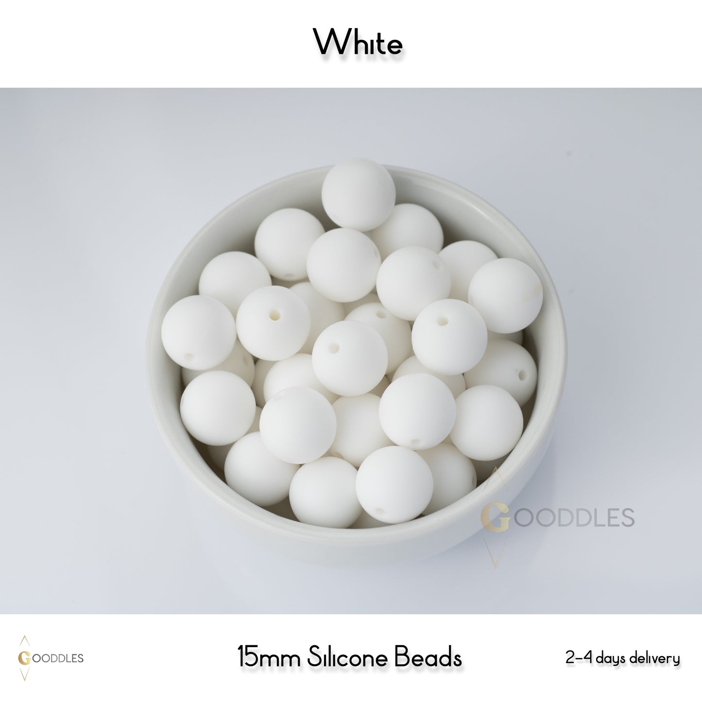 White Silicone Beads Round Silicone Beads