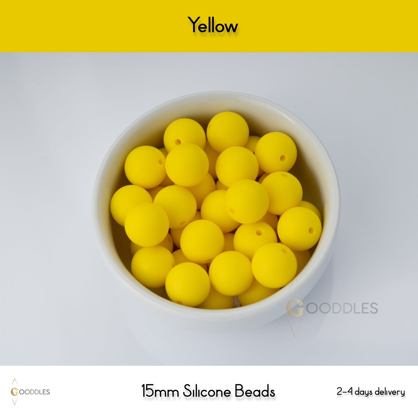 Yellow Silicone Beads Round Silicone Beads