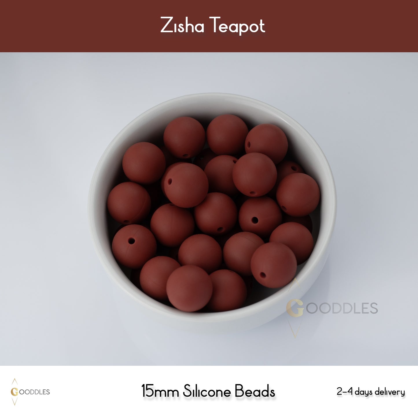 Zisha Teapot Silicone Beads Round Silicone Beads