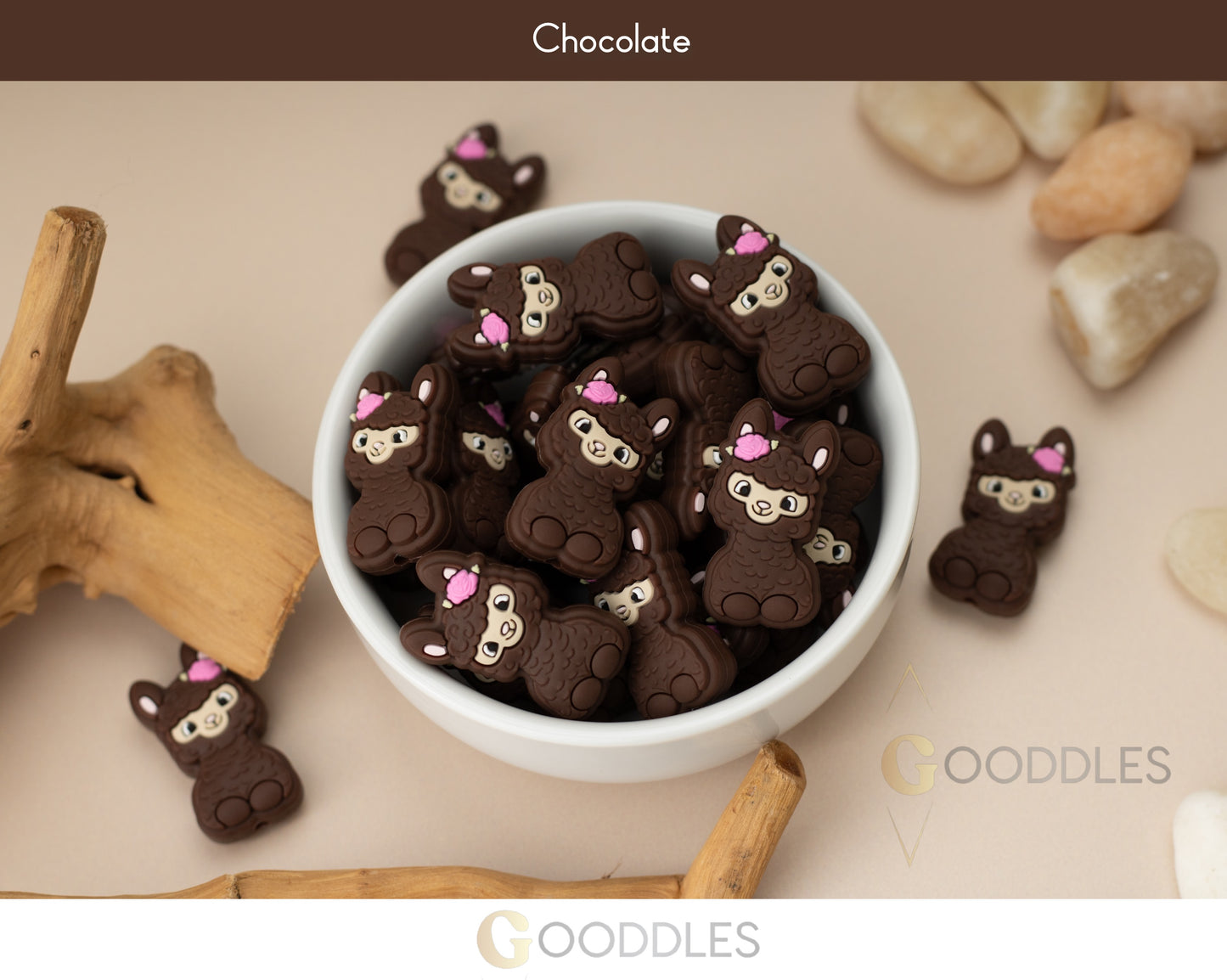 Alpaca Focal Silicone Beads