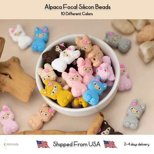 Alpaca Focal Silicone Beads