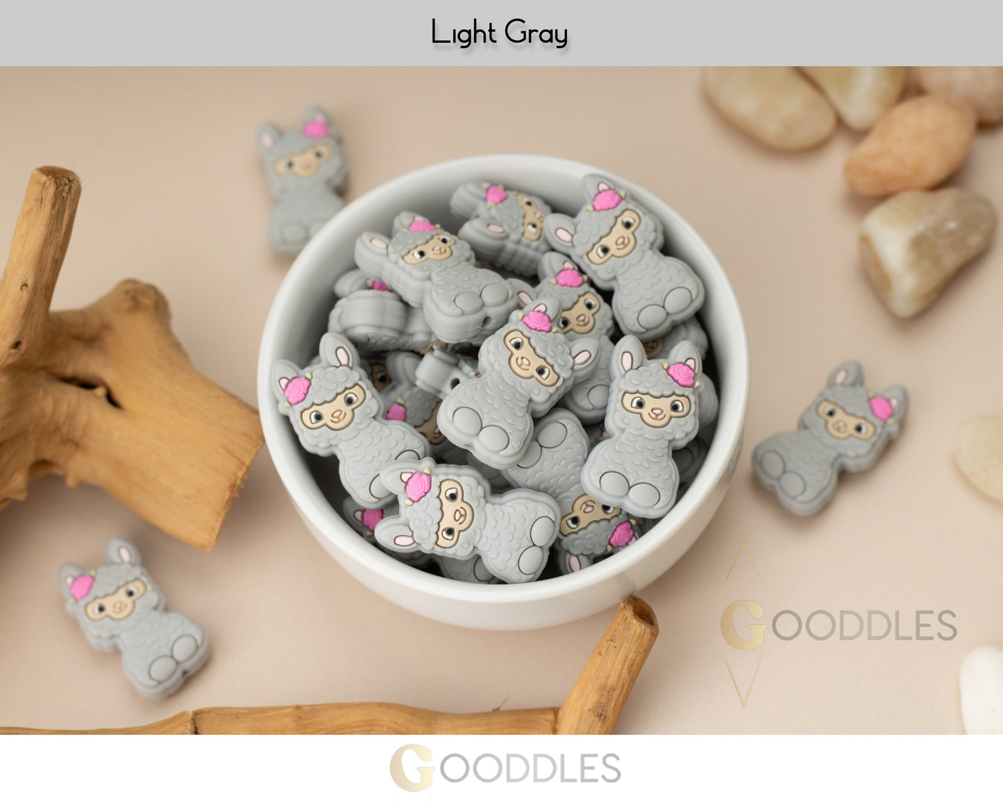 Alpaca Focal Silicone Beads