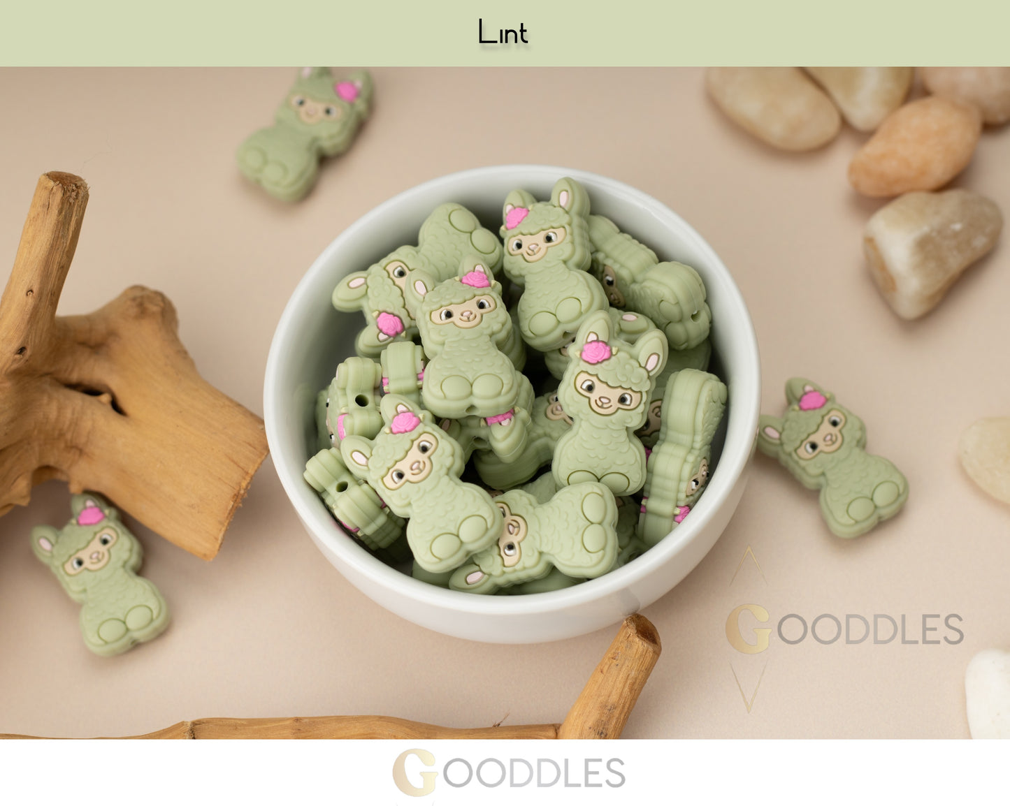 Alpaca Focal Silicone Beads