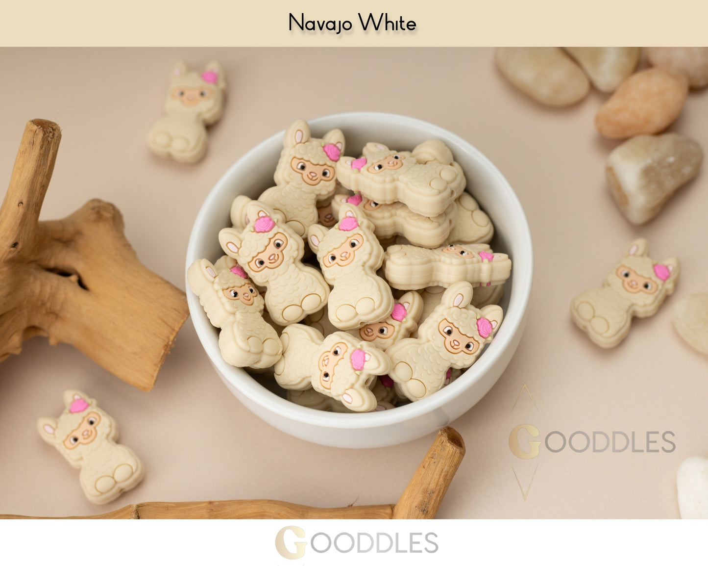 Alpaca Focal Silicone Beads