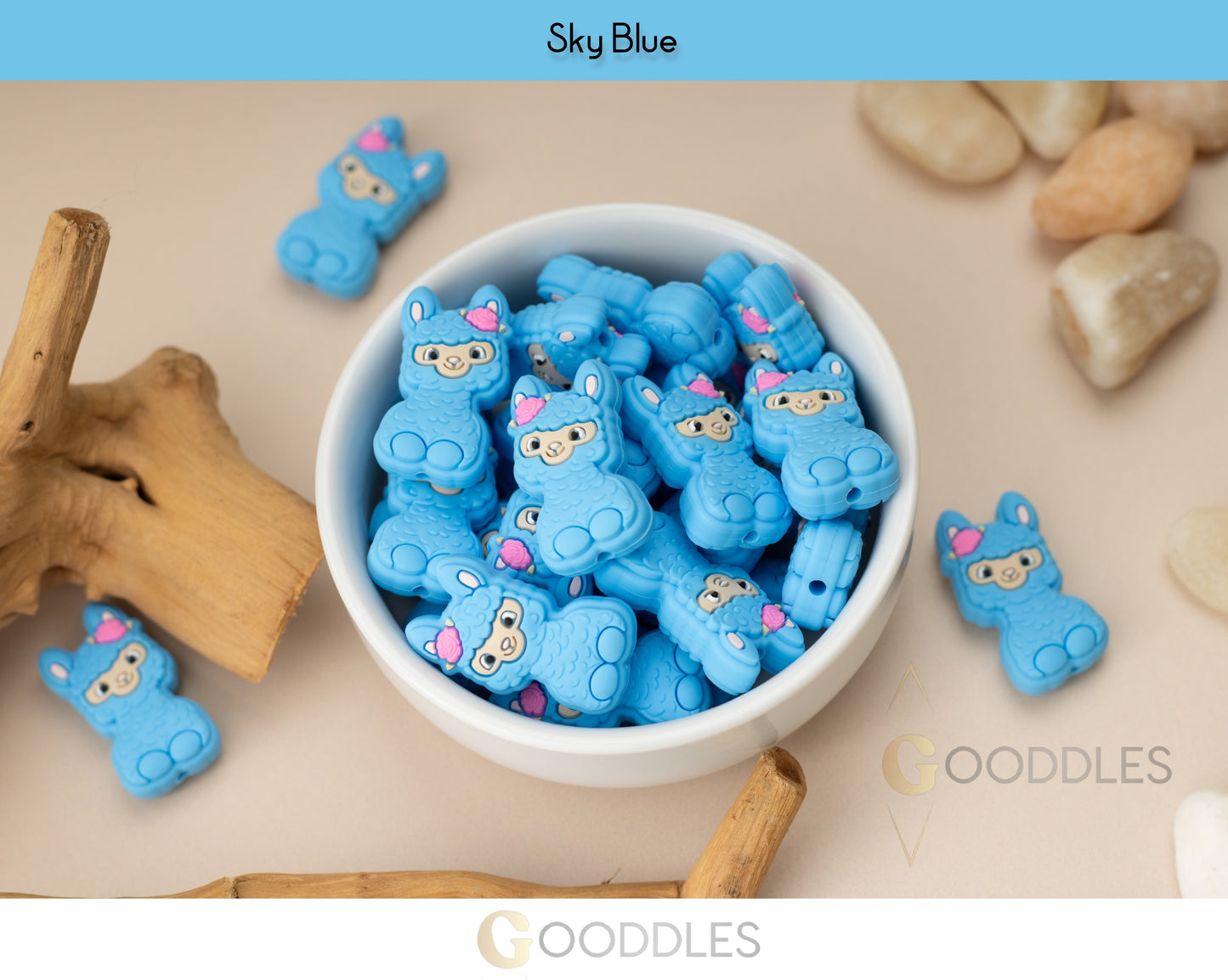 Alpaca Focal Silicone Beads