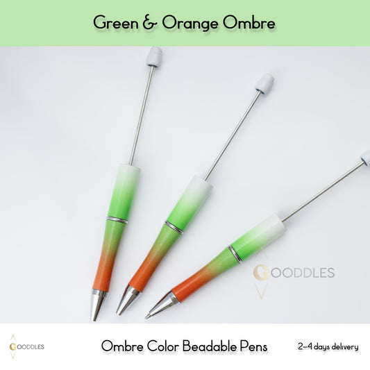 Picture of Green & Orange Ombre Beadable Pens