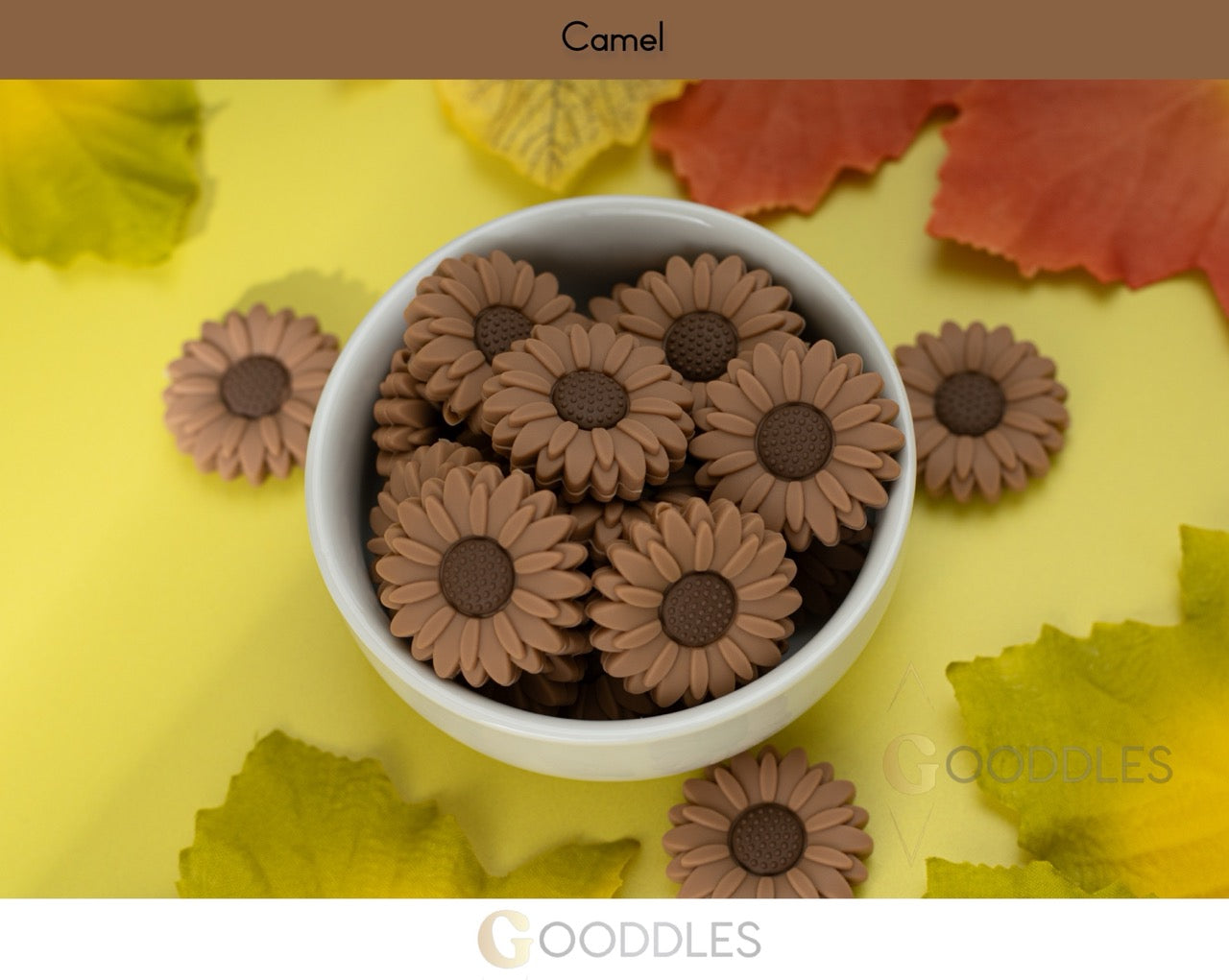 Big Sunflower Silicone Focal Beads