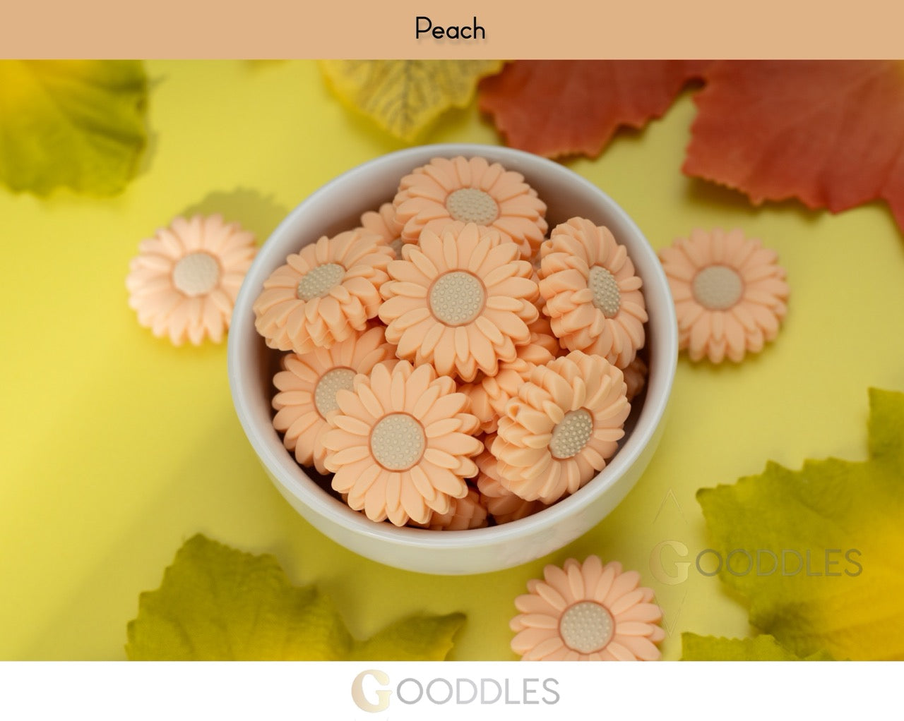 Big Sunflower Silicone Focal Beads