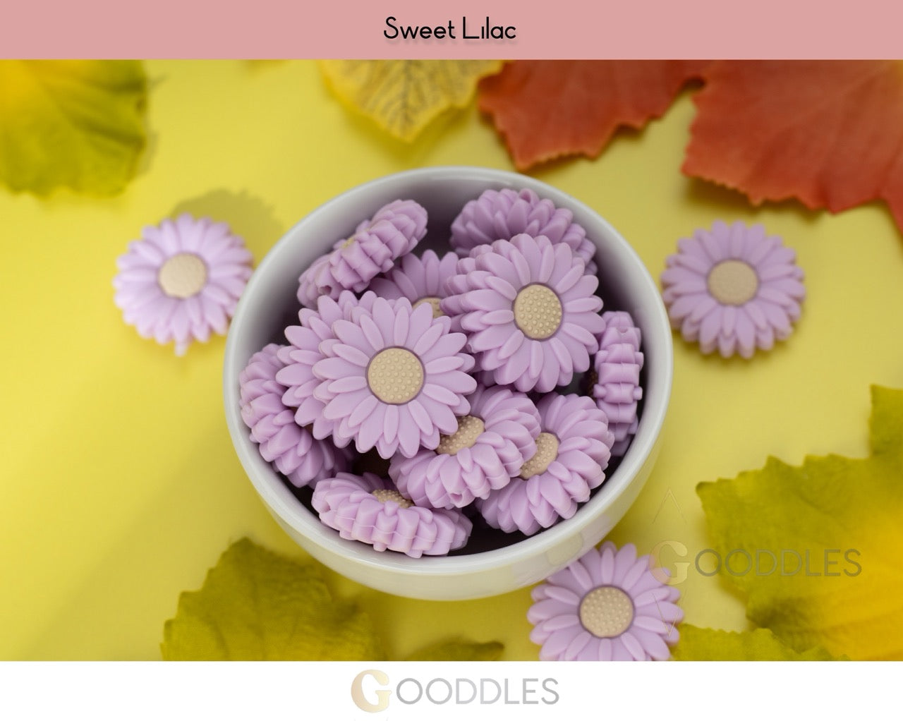 Big Sunflower Silicone Focal Beads