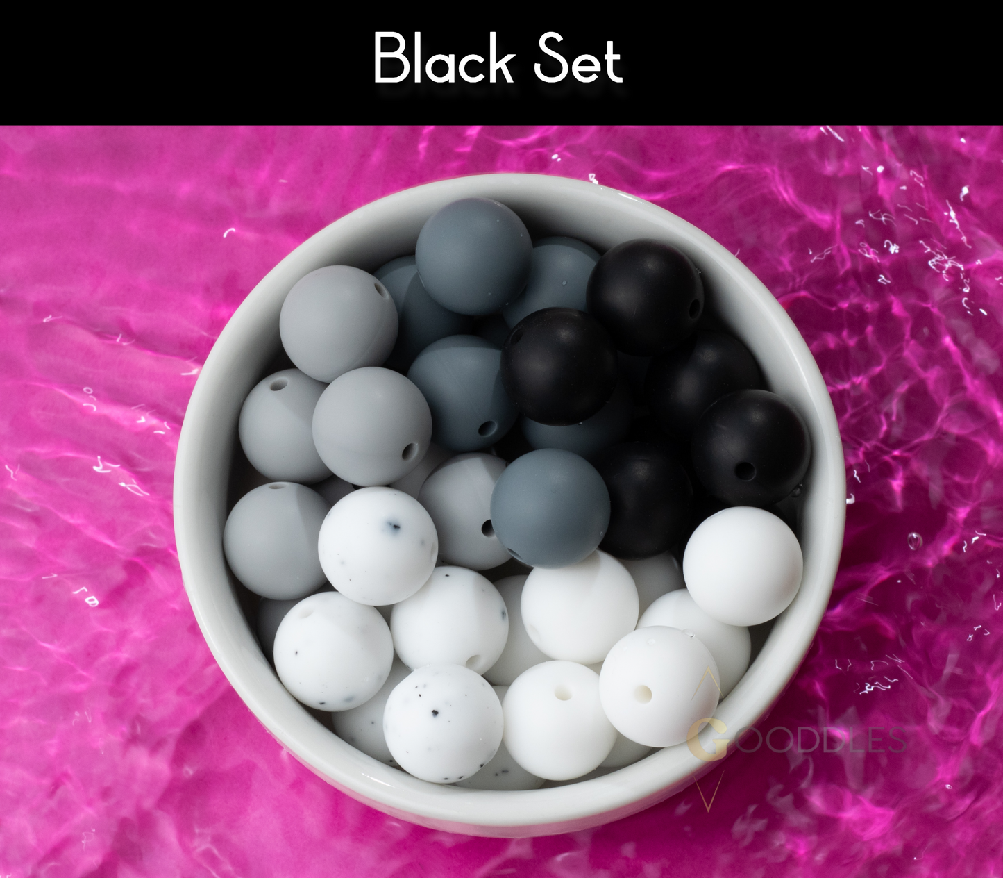 20pcs, Mixed Color Silicone Bead Set Round Silicone Beads